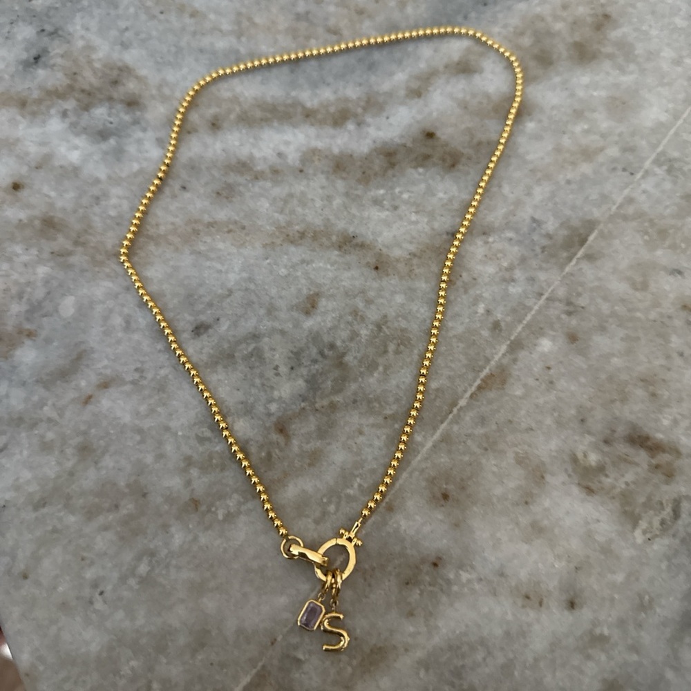 Elegant Gold Necklace with Initial Charms